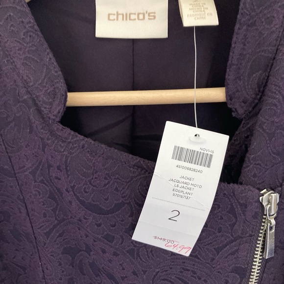 NWT - Chico’s Lace Side Zip Up Jacket - Picture 3 of 10